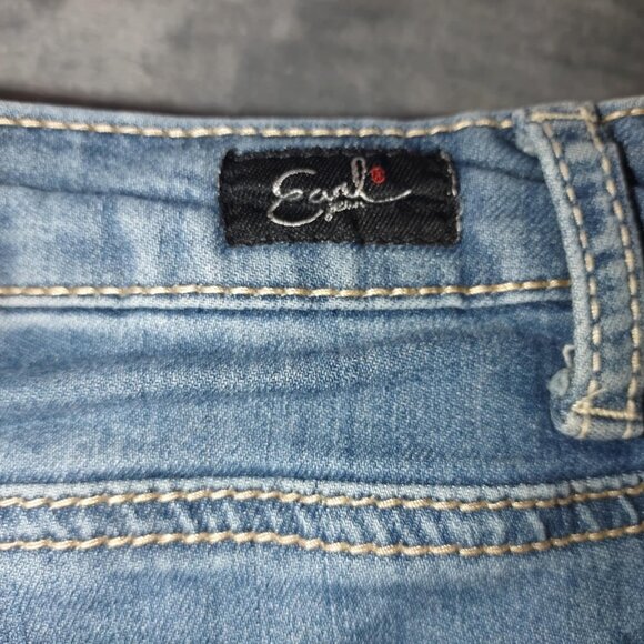 Eagle Jeans Light Wash Straight Leg Women Denim Mid Rise Distressed Casual Y2K 8 - Picture 2 of 8